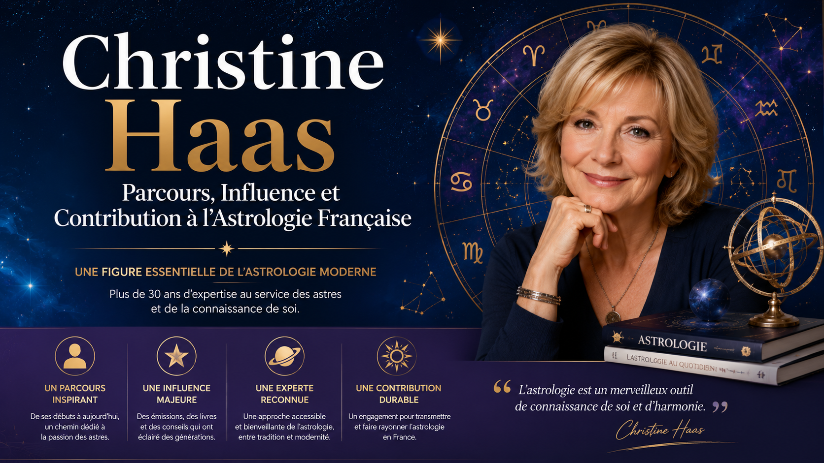 Christine Haas : Parcours, Influence et Contribution à l’Astrologie Française